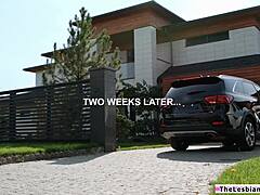 This lesbian babe is FACESITTING her girlfriend while SUCKING those big tits passionately.