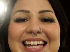 Curvy latina teen dessa hot surprises with backstage quickie cumshot and pretty facial in behind-the-scenes action