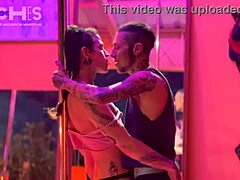 Whoa, check out this tattooed hottie dancing on the pole for that sexy guy 😉🔥