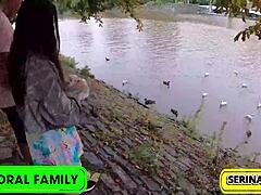 Duck Feeding Turns Into Dick Sucking As Serina Swallows Dean's Cream In A Steamy Encounter