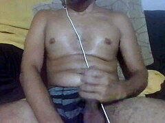 Jerk that huge cock while I guide you with dirty Brazilian talk