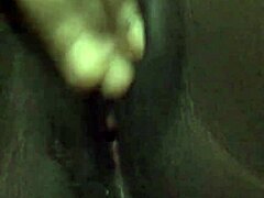spread that black wet pussy wide, she whispers during solo masturbation with creampie finish