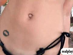 Two babes spark horny foursome with handsome men in the woods for wild outdoor group action