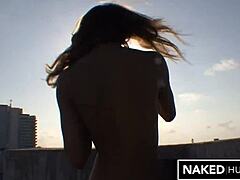 I feel so thrilled as Venezuelan amateur slut Veronica Rodriguez gets fucked hard on Miami rooftop by huge cock