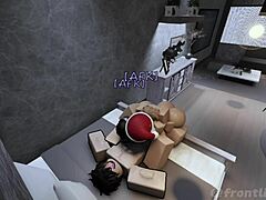 Two Horny Sluts from Game Demand Huge Cock Fucking in Group