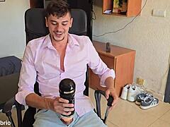 Playing With Crazy Oiled Toy In Homemade Solo