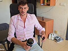 Playing With Crazy Oiled Toy In Homemade Solo