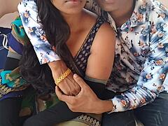 Hot desi couple's romantic wife-husband sex session.