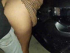 Horny Latina Prostitute Can't Resist and Gets Fucked on the Beach Over the Car in Public, Showing Off Tits and Ass.