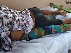 Hot desi couple's romantic wife-husband sex session.