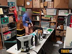 this petite timid teen thief in uniform got caught by the burglar and ended up punish fucked roughly