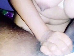 I give Desi big boobs bhabi intense blowjob and hardcore fucking with dirty Telugu talks.