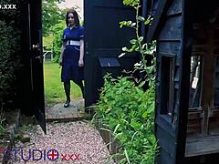 hey, wanna learn from this british nurse how to use a condom and wank your cock?