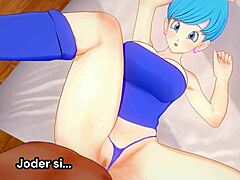bulma gives jerk off instructions on how to masturbate with her monster guidance
