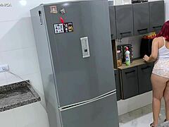 Hey, I hired this maid with her short shorts stuffed in that big ass, got so horny I couldn't hold back! 🔥