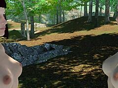 uh, i'm out here playin' paradise trails vr part 8 with my shaved redhead pussy outdoors...
