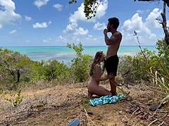 I uh got caught transando on beach with anal fucking and public blowjob in homemade compilado. Sloppy deepthroat leads to wet pussy riding action.