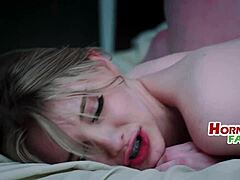 Step Moms Teach Forbidden Lessons To Caught Teen In Taboo Threesome Encounter.