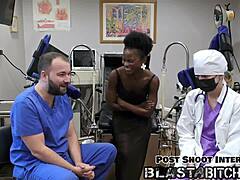 Whoa, check out Rina Arem's shaved pussy getting fucked missionary style by the patient and then blasted with jizz