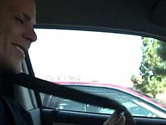 her checkered dress stays on as tits freed and vagina penetrated