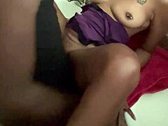 Amateur couple bathroom counter fuck with creampie