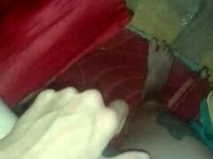 skinny brunette girl locks door for homemade pussy caress in shorts until wet orgasm