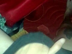 skinny brunette girl locks door for homemade pussy caress in shorts until wet orgasm