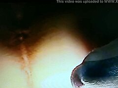 Blindfolded wife gets fucked hard with rabbit toy in homemade video