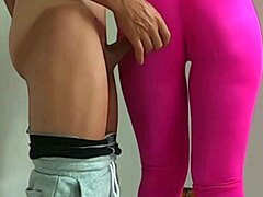 oh damn follando con mi hermanastra pervertida that latina milf rides cowgirl then squirts in lingerie before creampie cumshot on her big ass