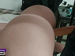 lesbiana culona getting it doggystyle from behind in homemade action