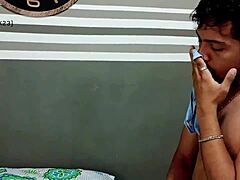 Brunette Colombian girlfriend dances then gets doggystyle creampie from huge cock in dorm roleplay!