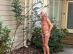 hey, check out nakedman15 getting wild with naked gardening in the outdoor public space