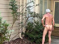 hey, check out nakedman15 getting wild with naked gardening in the outdoor public space