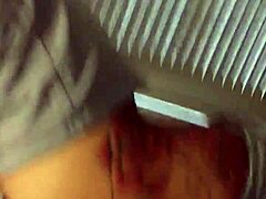 That petite pussy felt so good during the quickie creampie with big black cock in the laundry room