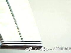 Tiny4K Brunette Spinner's Shaved Pussy Numb From Huge Monster Cock In Extreme Hardcore Oral Sex