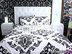 Busty milf stepmom explores lesbian desires in taboo first time