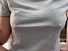 Hey, check this Italian milf with big tits smoking outdoor, so hot! 🔥🚬