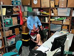 Alex harper gets caught shoplifting in office then fucked hard in pussy