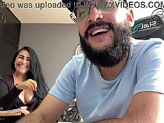 Manager Forces Skinny Latina Teen to Suck Cock for Contract Signing