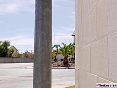 Lesbian meets sex mate and goes straight eating her pussy