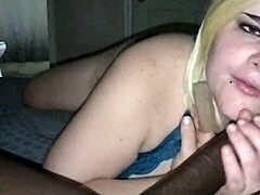 Snowbunnyqueen27 feels overwhelming passion deepthroating cute cage fighter's beautiful big black cock