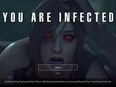 Subtle Ada Zombie Riding on Massive Monster Cock in Intense Session