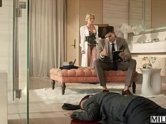 how does busty blonde milf casca akashova drain every drop from studs cock??