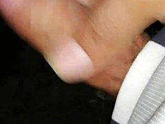 guy jerks off in public near train tracks, feeling the outdoor thrill.