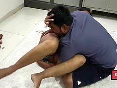 Hey, watch this desi indian couple getting into some steamy small cock fucking action together