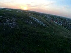 Pawg goth slut teen 18+ takes big cock doggystyle outdoors in homemade pov fucking