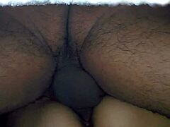 Latina wife experiences deep creampie with clothes ripped and juices dripping