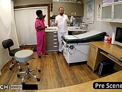 Don't tell doc I cum on the clock says nurse Rina Arem in solo masturbation with toys.