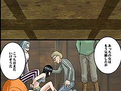 Nami and Robin, let's dive into this wild gangbang on Jaya with creampie action.