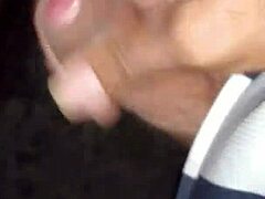 guy jerks off in public near train tracks, feeling the outdoor thrill.